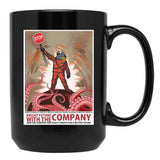 Lethal Company Join The Company Poster Black Coffee Mug, Gift Coffee Mug