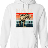 Let's Talk To Ghosts Hoodie - Retro Graphic Pullover Hoodie for Men & Women - White