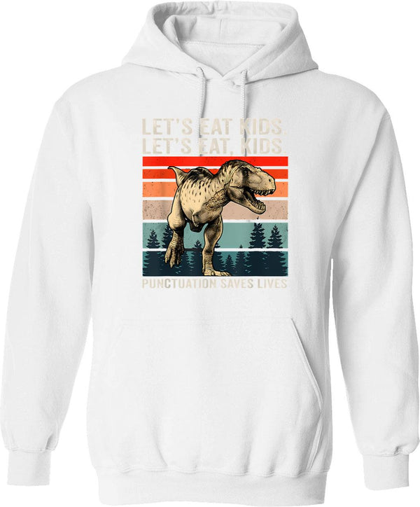 Let's Talk To Ghosts Hoodie - Retro Graphic Pullover Hoodie for Men & Women - White