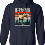 Let's Talk To Ghosts Hoodie - Retro Graphic Pullover Hoodie for Men & Women - Navy
