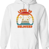 Level 2 Complete Vintage Celebrate Hoodie - Retro Graphic Cosy Pullover - White