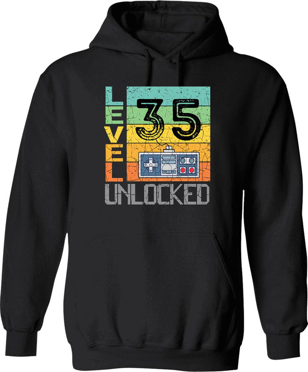 Level 30 Unlocked Retro Hoodie - Black