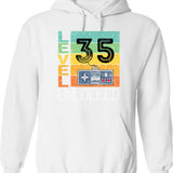 Level 30 Unlocked Retro Hoodie - White