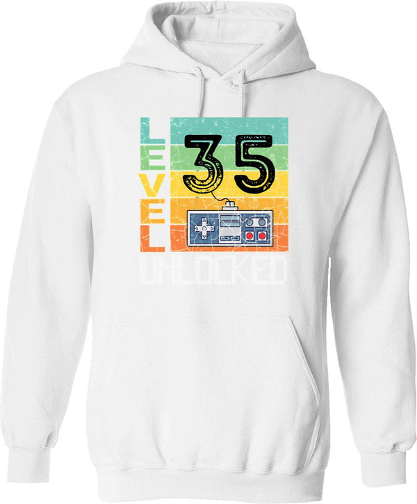 Level 30 Unlocked Retro Hoodie - White