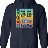 Level 30 Unlocked Retro Hoodie - Navy