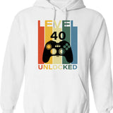 Level 35 Unlocked Shirt - 35th Birthday Gift Hoodie - White