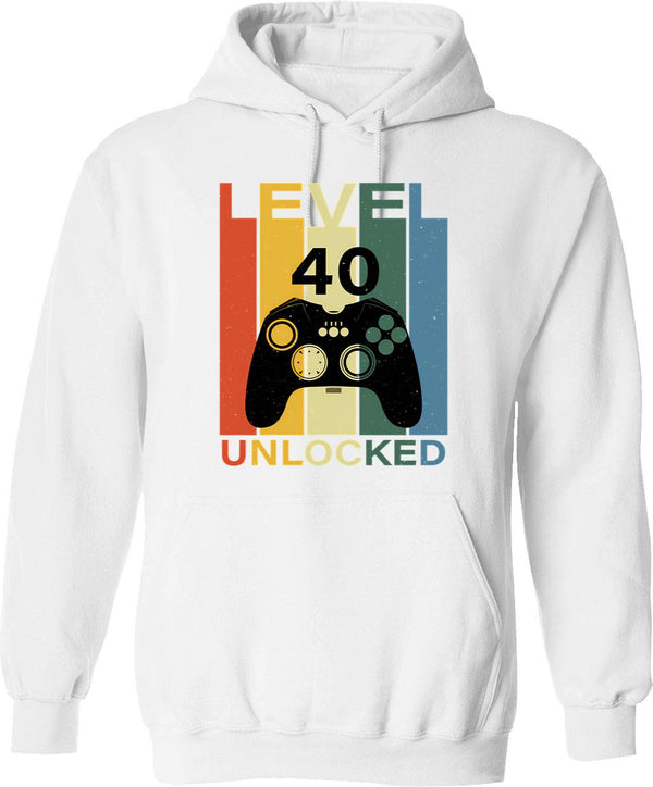 Level 35 Unlocked Shirt - 35th Birthday Gift Hoodie - White
