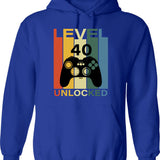 Level 35 Unlocked Shirt - 35th Birthday Gift Hoodie - Blue