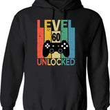 Level 50 Unlocked Funny 50th Birthday Hoodie - Black
