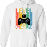 Level 50 Unlocked Funny 50th Birthday Hoodie - White
