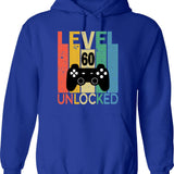 Level 50 Unlocked Funny 50th Birthday Hoodie - Blue