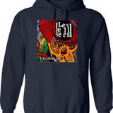 Leveling Up To Uncle 2021 Funny Video Gamer Vintage Men Hoodie - Navy