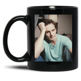 Liam Neeson Young Black Coffee Mug, Gift Coffee Mug