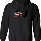 Liberte Egalite Chardonnay Vintage Hoodie - Retro Graphic Cosy Pullover - Black