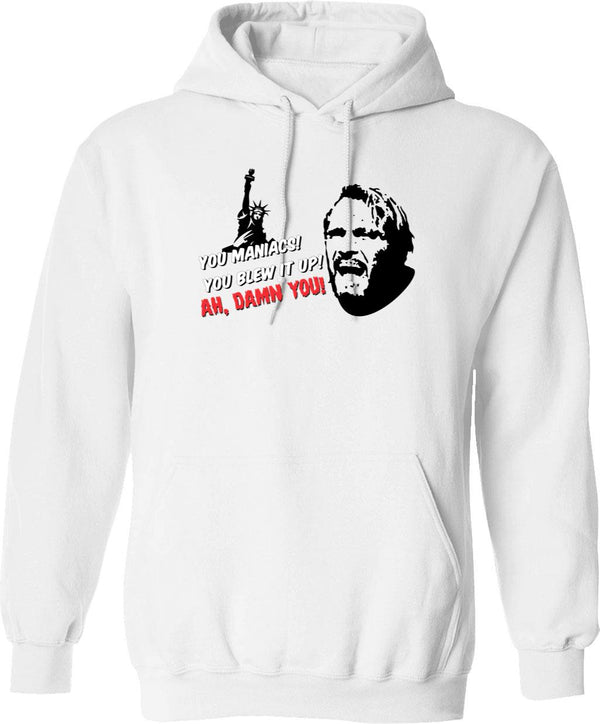 Liberte Egalite Chardonnay Vintage Hoodie - Retro Graphic Cosy Pullover - White