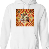 Life Behind Bars Old School Biker I Motorcycle Bike Skull Hoodie - White