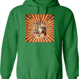 Life Behind Bars Old School Biker I Motorcycle Bike Skull Hoodie - Green