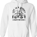 Life Is A Circus Hoodie - Retro Graphic Pullover Hoodie for Men & Women - White
