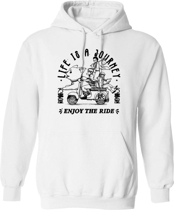 Life Is A Circus Hoodie - Retro Graphic Pullover Hoodie for Men & Women - White