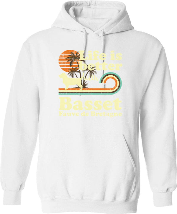 Life Is Better On A Rollercoaster Funny Summer Shirt Vintage Sunset Rollercoaster Addict Hoodie - White