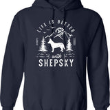 Life Is Better With My Boysmom Lifeboy Mommom Of Boysmamamothers Daymom Lifegift For Her Hoodie - Navy