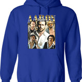 Limited Aaron Taylor Johnson Vintage Hoodie Gift for Woman anda Man Graphic Pullover Hoodie - Blue