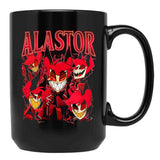 Limited Alastor Hazbin Hotel Vintage Black Coffee Mug, Gift Coffee Mug
