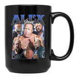 Limited Alex Jones Vintage Gift for Woman anda Man Black Coffee Mug, Gift Coffee Mug