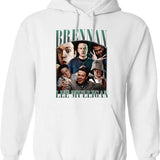 Limited Brennan Lee Mulligan Vintage Hoodie Gift for Woman and Man Graphic Pullover Hoodie - White