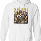Limited Daryl Dixon Vintage Gift for Woman and Man Graphic Pullover Hoodie - White