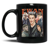 Limited Ewan Mitchell Vintage Gift for Woman and Man Black Coffee Mug, Gift Coffee Mug