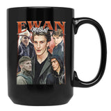Limited Ewan Mitchell Vintage Gift for Woman and Man Black Coffee Mug, Gift Coffee Mug