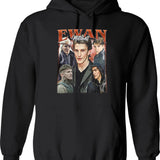 Limited Ewan Mitchell Vintage Hoodie Gift for Woman and Man Graphic Pullover Hoodie - Black