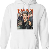 Limited Ewan Mitchell Vintage Hoodie Gift for Woman and Man Graphic Pullover Hoodie - White