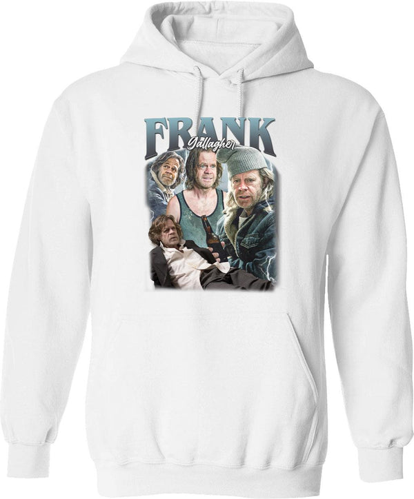 Limited Frank Gallagher Vintage Hoodie Gift for Woman and Man Graphic Pullover Hoodie - White