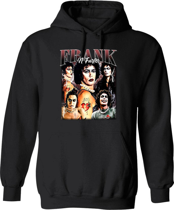 Limited Frank N Furter Vintage Hoodie Gift for Woman and Man Graphic Pullover Hoodie - Black