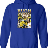Limited Hugh Jackman Vintage Hoodie Gift for Woman and Man Graphic Pullover Hoodie - Blue