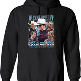 Limited If You Feel it Chase It Glen Powell Vintage Hoodie Gift for Woman and Man Graphic Pullover Hoodie - Black