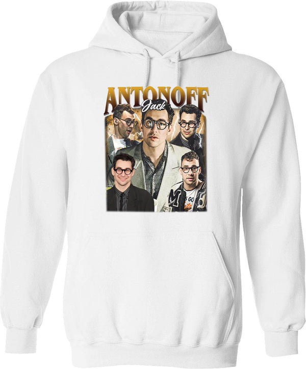Limited Jack Antonoff Vintage Hoodie Gift for Woman and Man Graphic Pullover Hoodie - White