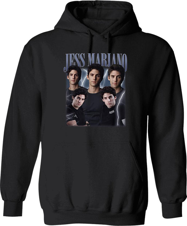 Limited Jess Mariano Vintage Gift for Woman and Man Graphic Pullover Hoodie - Black