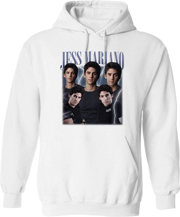 Limited Jess Mariano Vintage Gift for Woman and Man Graphic Pullover Hoodie - White