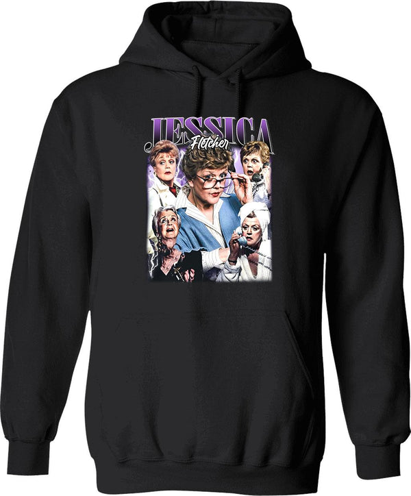 Limited Jessica Fletcher Vintage Hoodie Gift for Woman and Man Graphic Pullover Hoodie - Black