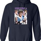 Limited Jessica Fletcher Vintage Hoodie Gift for Woman and Man Graphic Pullover Hoodie - Navy