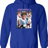 Limited Jessica Fletcher Vintage Hoodie Gift for Woman and Man Graphic Pullover Hoodie - Blue