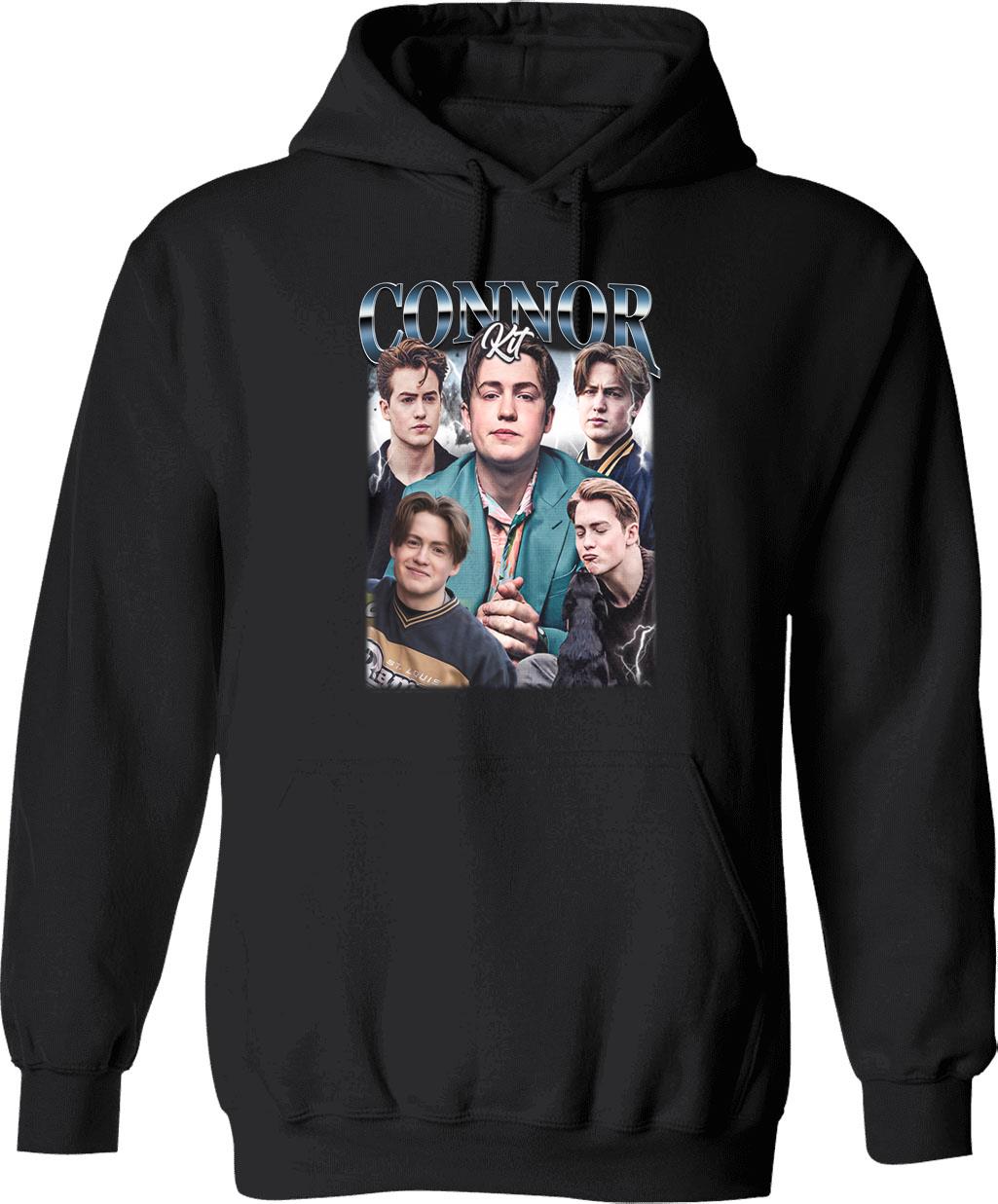 Limited Kit Connor Vintage Hoodie Gift for Woman and Man Graphic Pullover Hoodie - Black