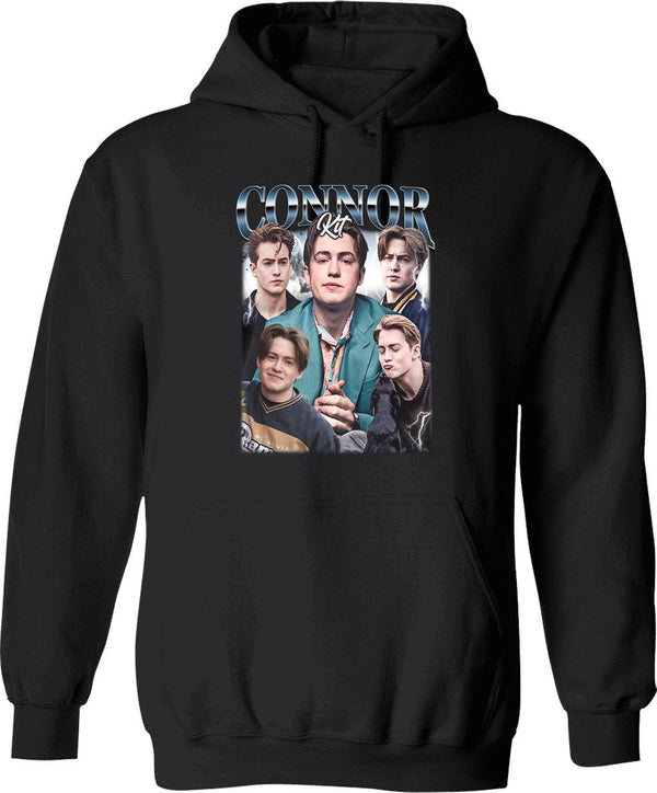 Limited Kit Connor Vintage Hoodie Gift for Woman and Man Graphic Pullover Hoodie - Black