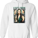 Limited Lucy Chen Vintage Hoodie Gift for Woman and Man Graphic Pullover Hoodie - White