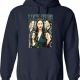 Limited Lucy Chen Vintage Hoodie Gift for Woman and Man Graphic Pullover Hoodie - Navy