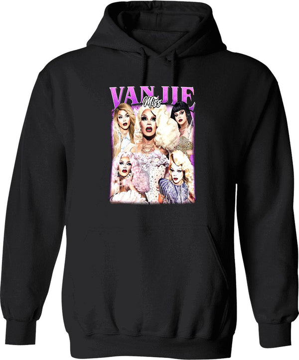Limited Miss Vanjie Vintage Hoodie Gift for Woman and Man Graphic Pullover Hoodie - Black