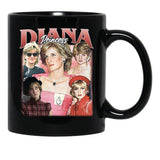 Limited Princess Diana Vintage Gift for Woman and Man Black Coffee Mug, Gift Coffee Mug - Black